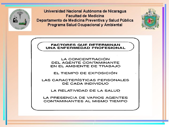 Universidad Nacional Autónoma de Nicaragua Facultad de Medicina Departamento de Medicina Preventiva y Salud