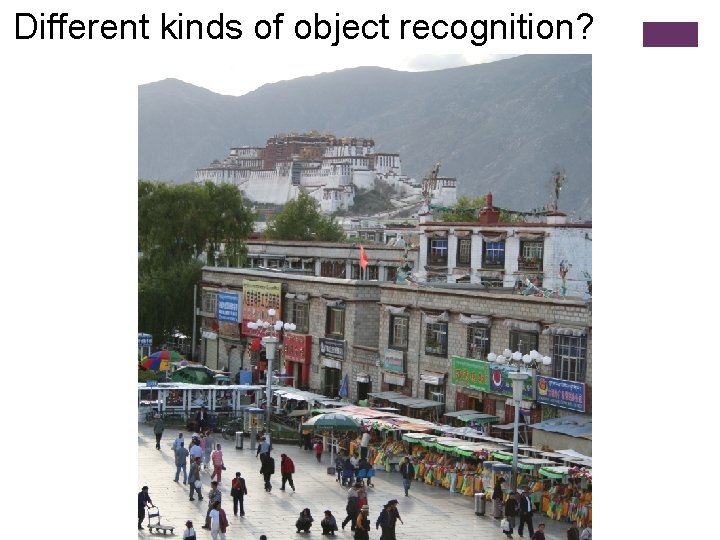 Different kinds of object recognition? 