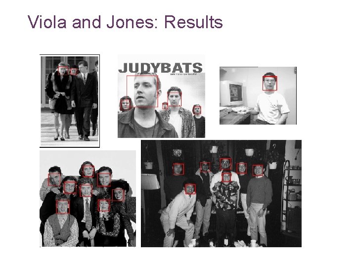 Viola and Jones: Results 