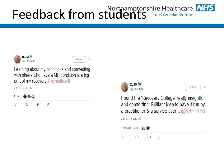Feedback from students 