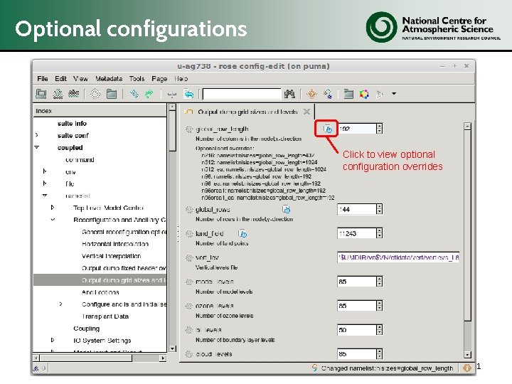 Optional configurations Click to view optional configuration overrides 101 