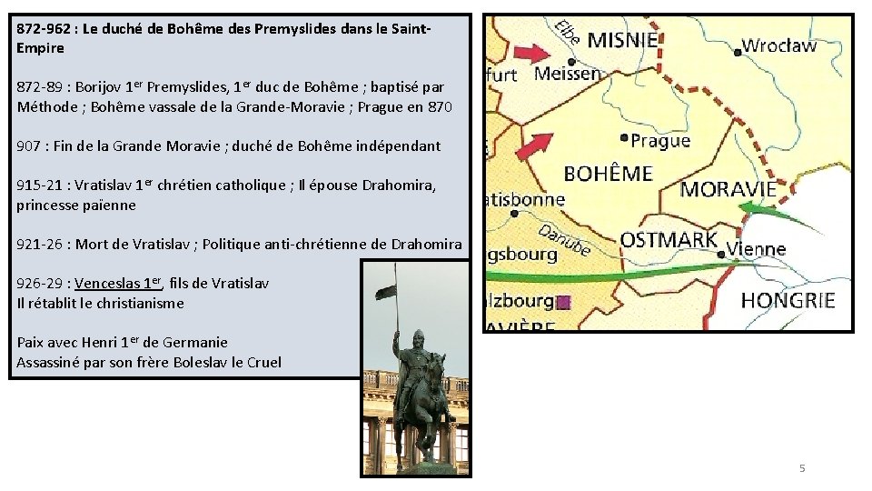 872 -962 : Le duché de Bohême des Premyslides dans le Saint. Empire 872