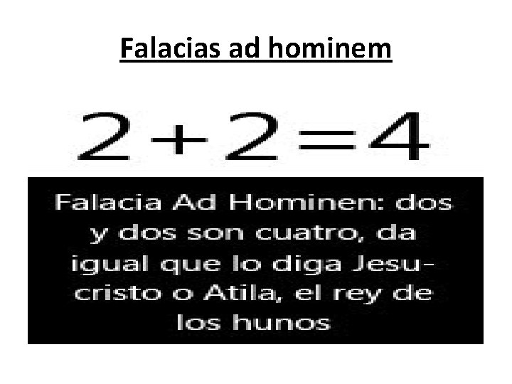 Falacias ad hominem 