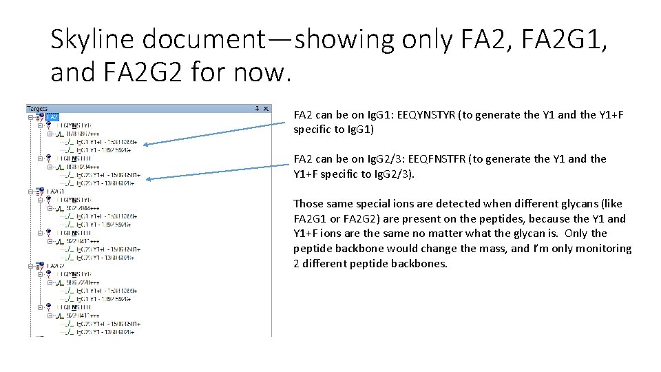 Skyline document—showing only FA 2, FA 2 G 1, and FA 2 G 2