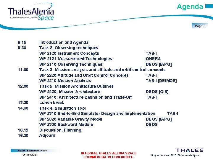 Agenda Page 2 9. 15 9. 30 11. 00 12. 00 13. 30 14.