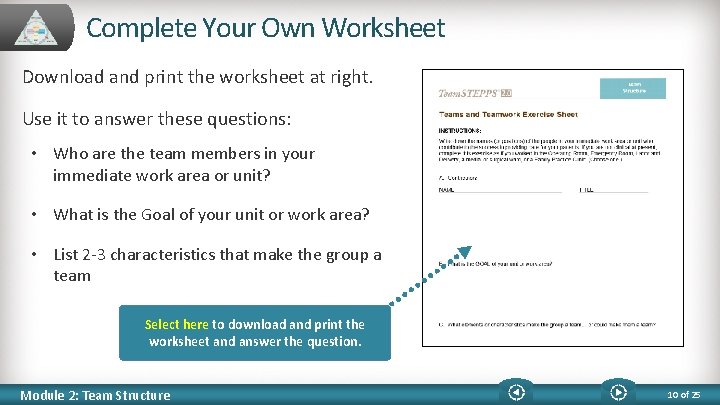 Complete Your Own Worksheet Download and print the worksheet at right. Use it to