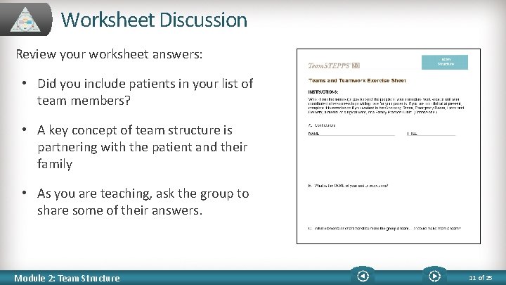 Worksheet Discussion Review your worksheet answers: • Did you include patients in your list