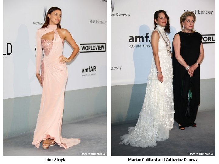 Irina Shayk Marion Cotillard and Catherine Deneuve 