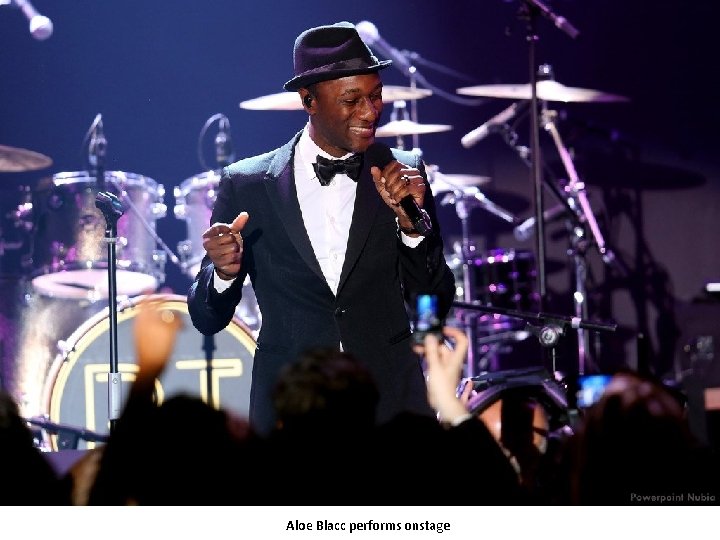 Aloe Blacc performs onstage 