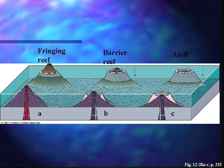 Fringing reef Barrier reef Atoll a b c Fig. 12 -28 a-c, p. 335