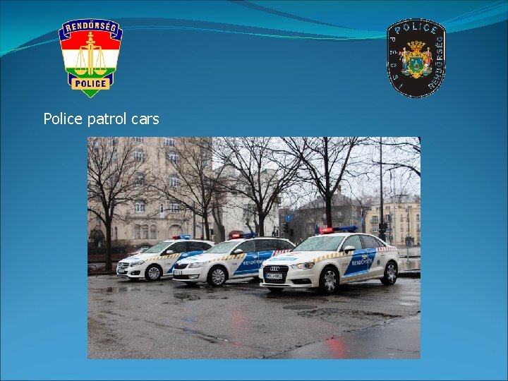 Police patrol cars 