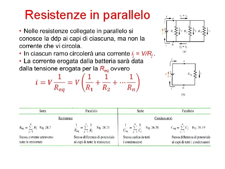 Resistenze in parallelo 