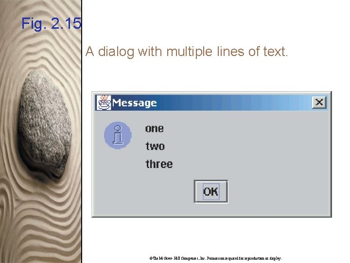 Fig. 2. 15 A dialog with multiple lines of text. ©The. Mc. Graw-Hill Companies,