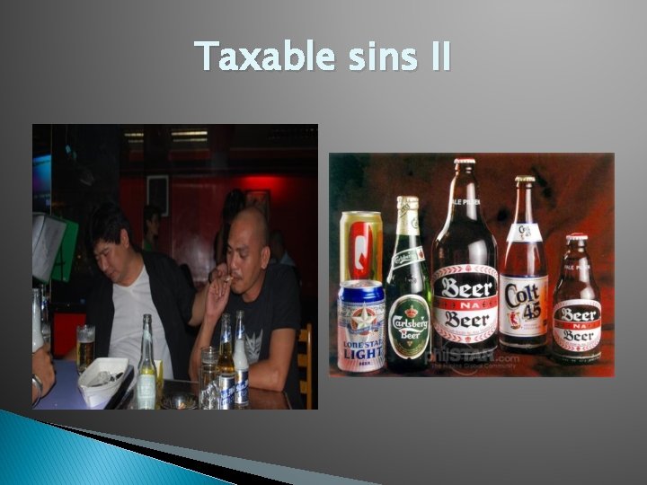 Taxable sins II 