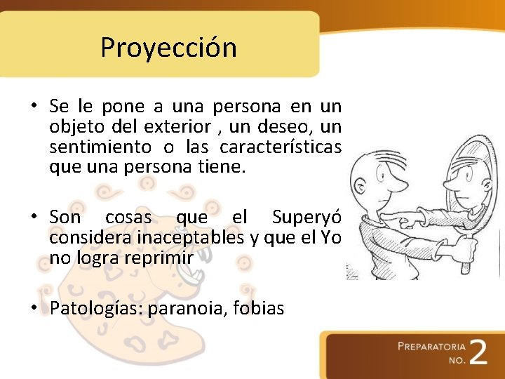 Proyección • Se le pone a una persona en un objeto del exterior ,