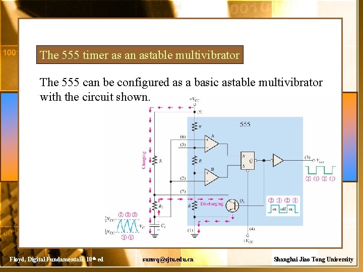 The 555 timer as an astable multivibrator The 555 can be configured as a