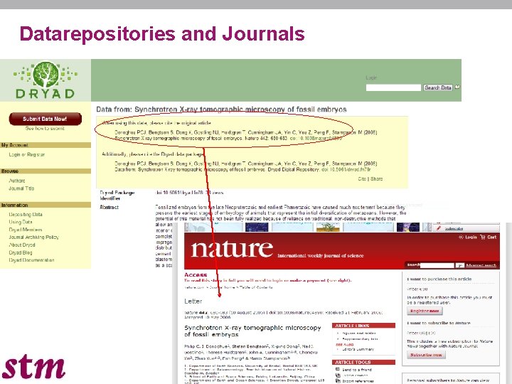 Datarepositories and Journals 