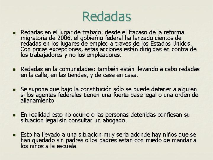 Redadas n n n Redadas en el lugar de trabajo: desde el fracaso de