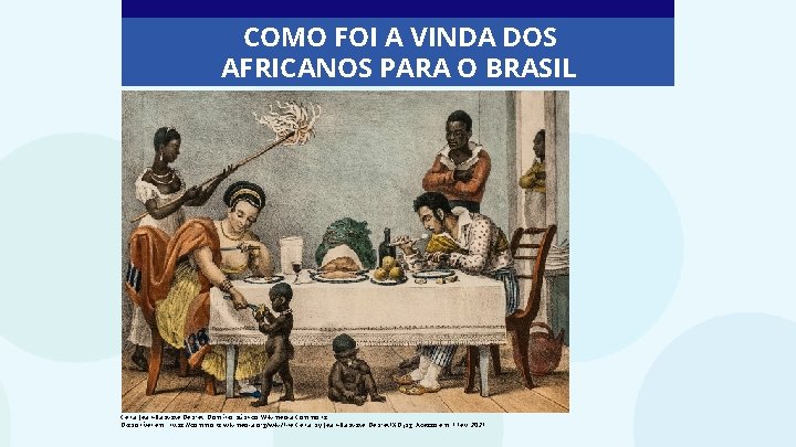 COMO FOI A VINDA DOS AFRICANOS PARA O BRASIL Cena. Jean-Baptiste Debret. Domínio público.
