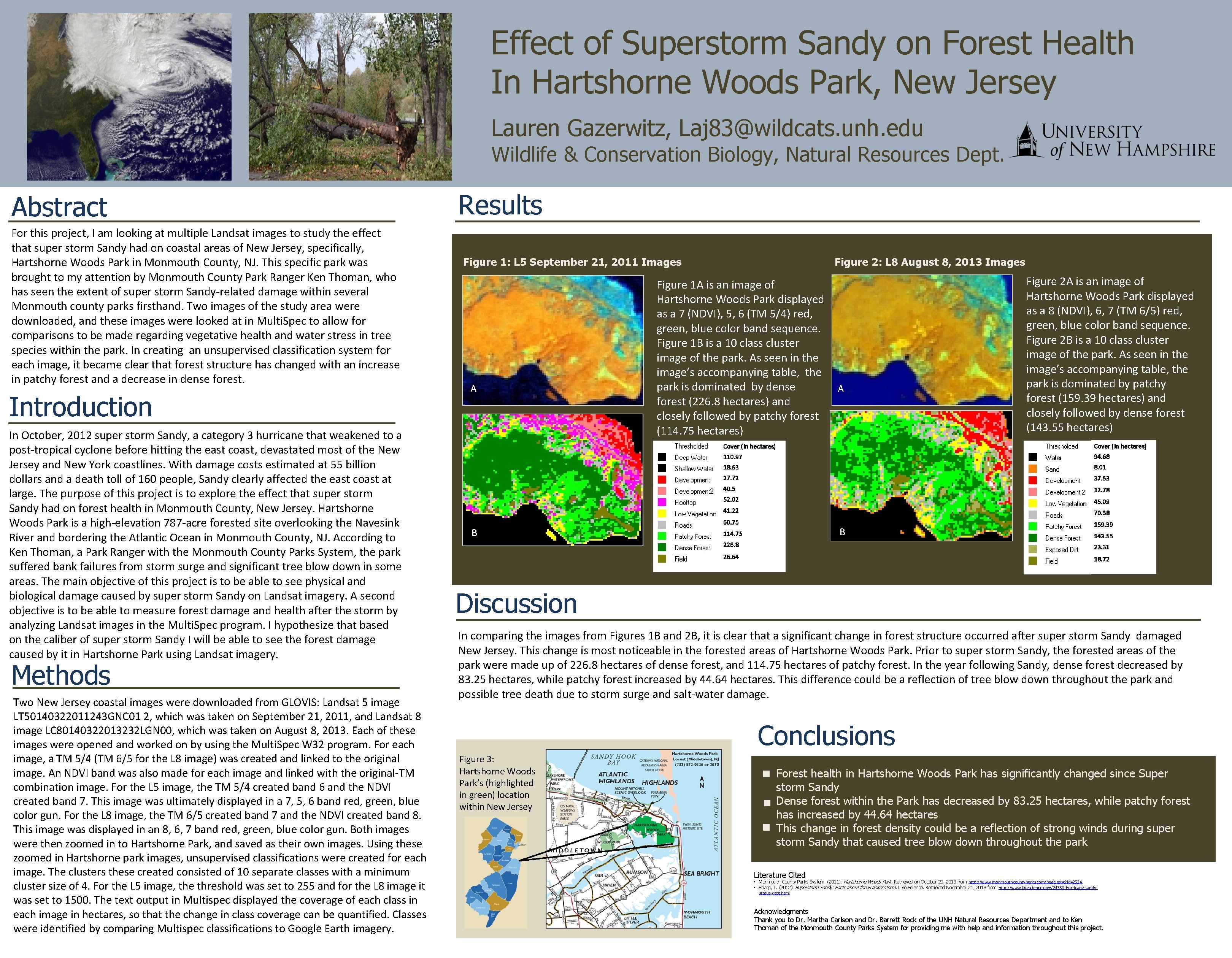 Effect of Superstorm Sandy on Forest Health In Hartshorne Woods Park, New Jersey Lauren