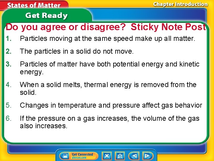 Do you agree or disagree? Sticky Note Post 1. Particles moving at the same