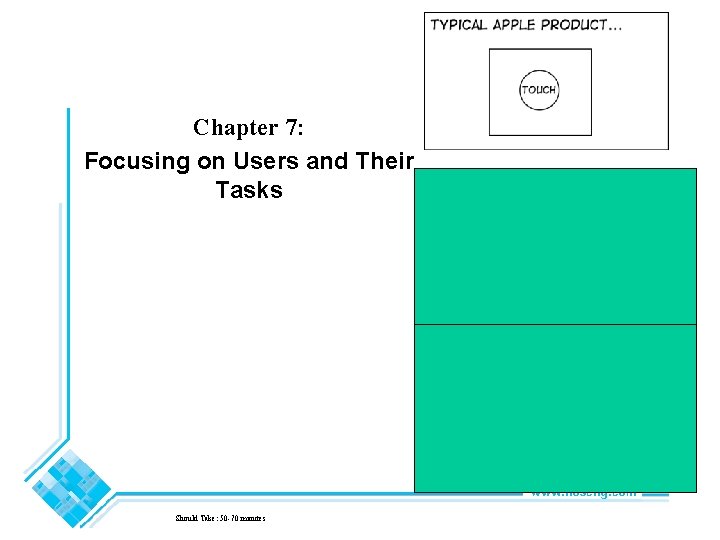 Chapter 7: Focusing on Users and Their Tasks Should Take: 50 -70 minutes Chapter 7: Focusing on Users and Their Tasks Should Take: 50 -70 minutes
