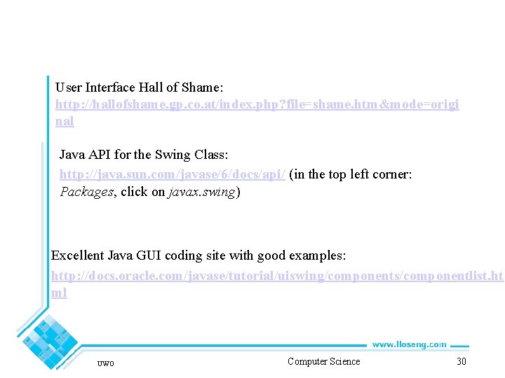 User Interface Hall of Shame: http: //hallofshame. gp. co. at/index. php? file=shame. htm&mode=origi nal
