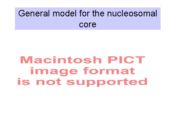 General model for the nucleosomal core 