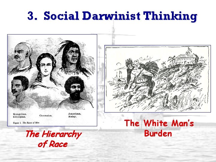 3. Social Darwinist Thinking The Hierarchy of Race The White Man’s Burden 