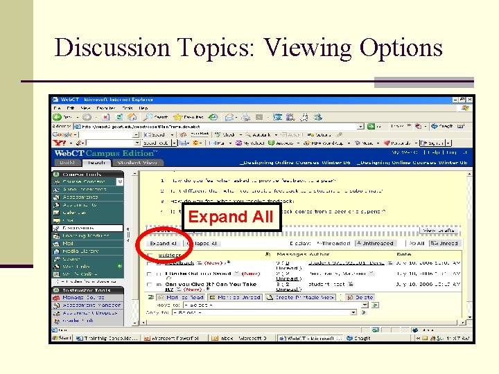 Discussion Topics: Viewing Options Expand All 