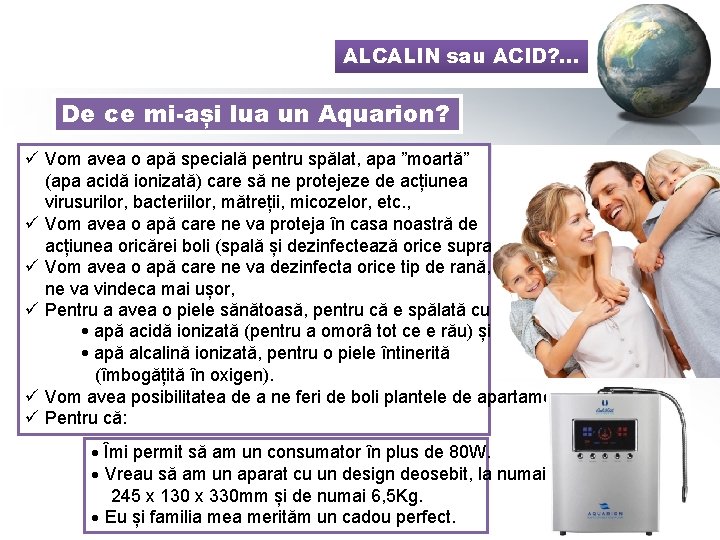 ALCALIN sau ACID? . . . De ce mi-ași lua un Aquarion? ü Vom