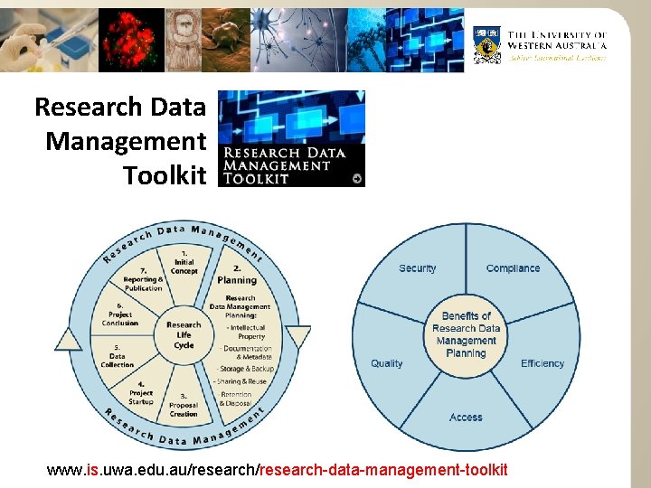 Research Data Management Toolkit www. is. uwa. edu. au/research-data-management-toolkit 