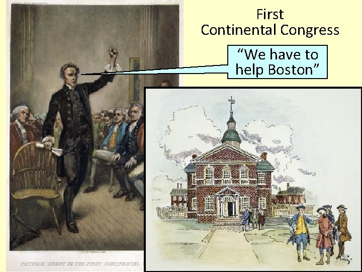 First Continental Congress “We have to help Boston” 