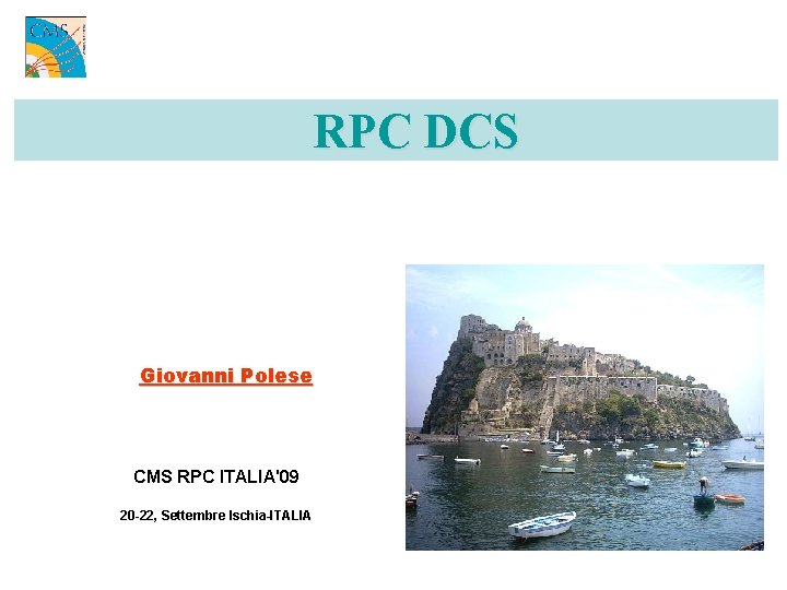 RPC DCS Giovanni Polese CMS RPC ITALIA'09 20 -22, Settembre Ischia-ITALIA 