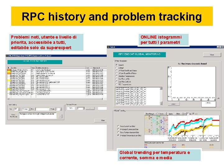 RPC history and problem tracking Problemi noti, utente e livello di priorita, accessibile a