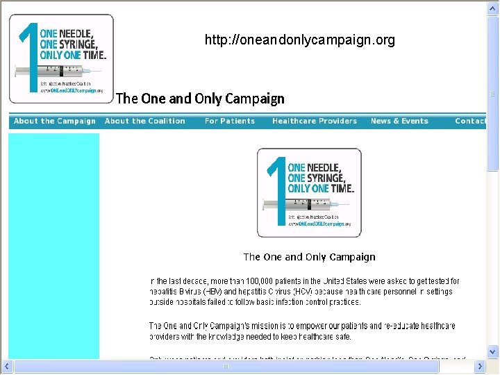 http: //oneandonlycampaign. org/ 103 