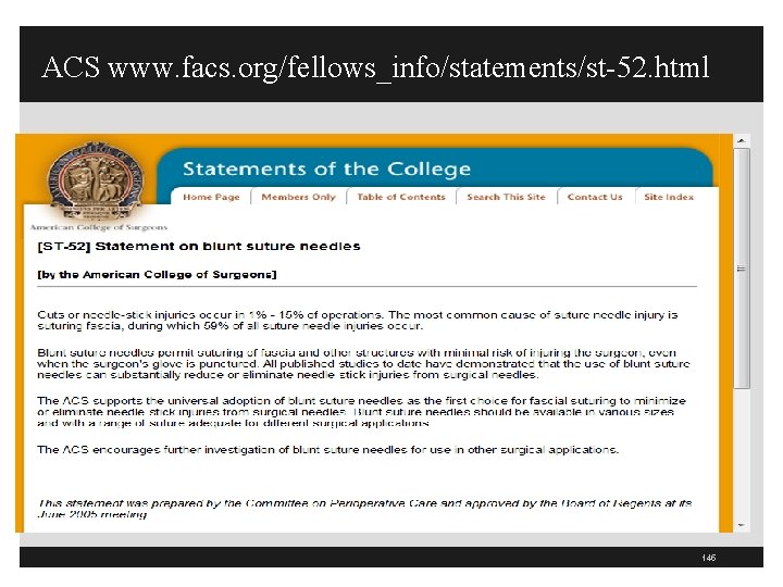ACS www. facs. org/fellows_info/statements/st-52. html 145 