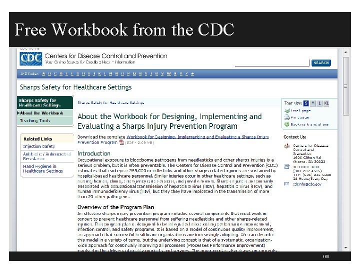 Free Workbook from the CDC 150 