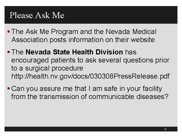 Please Ask Me § The Ask Me Program and the Nevada Medical Association posts