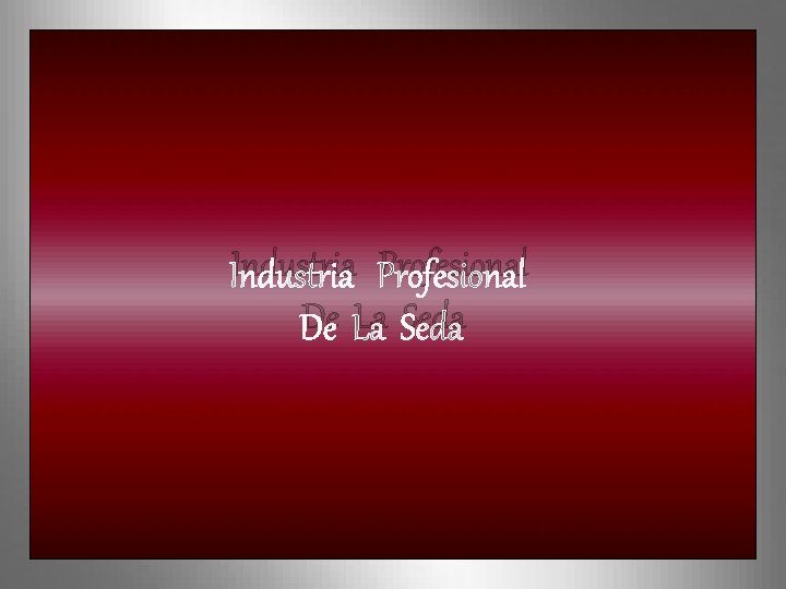 Industria Profesional De La Seda 