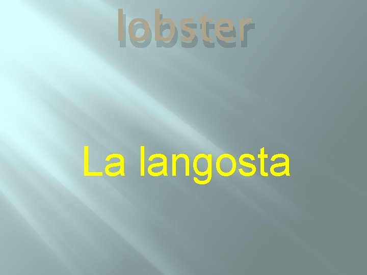 lobster La langosta 