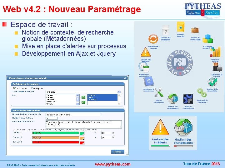 Web v 4. 2 : Nouveau Paramétrage Espace de travail : Notion de contexte,