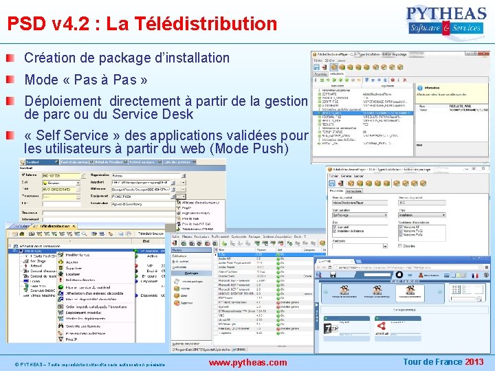PSD v 4. 2 : La Télédistribution Création de package d’installation Mode « Pas