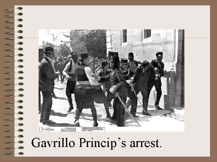 Gavrillo Princip’s arrest. 