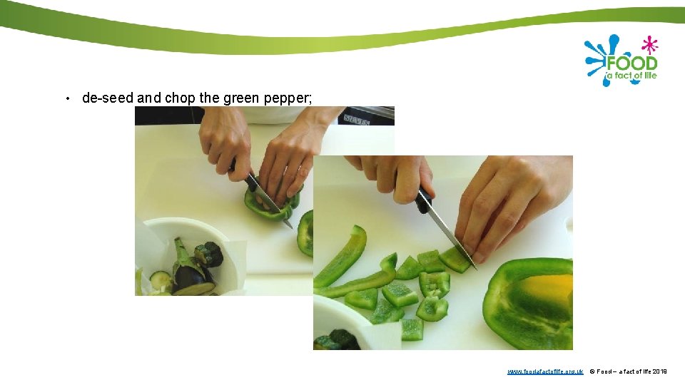  • de-seed and chop the green pepper; www. foodafactoflife. org. uk © Food