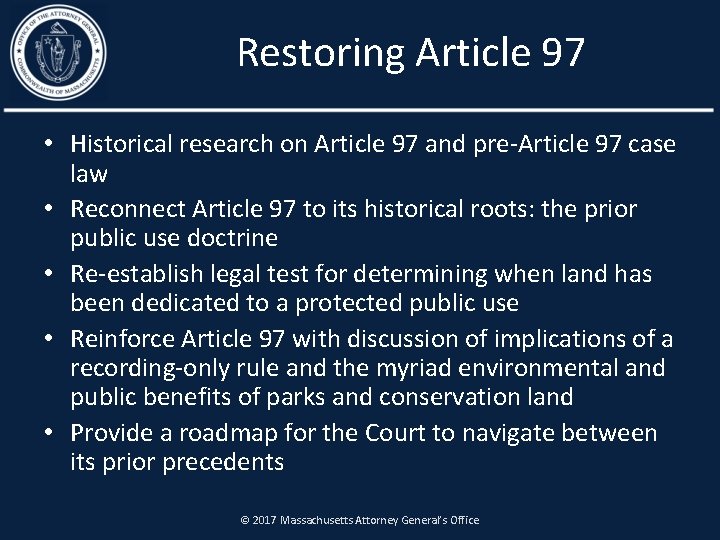 Restoring Article 97 • Historical research on Article 97 and pre-Article 97 case law