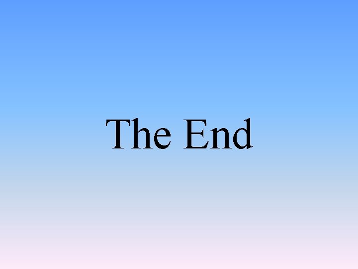 The End 