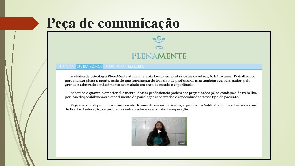 Peça de comunicação 