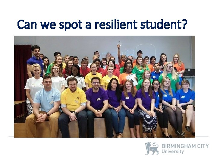 Can we spot a resilient student? 