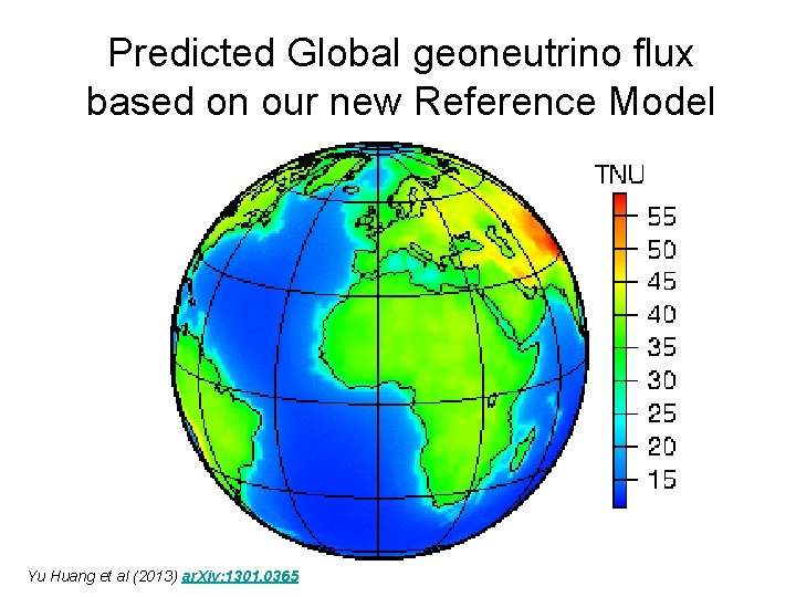 Predicted Global geoneutrino flux based on our new Reference Model Yu Huang et al